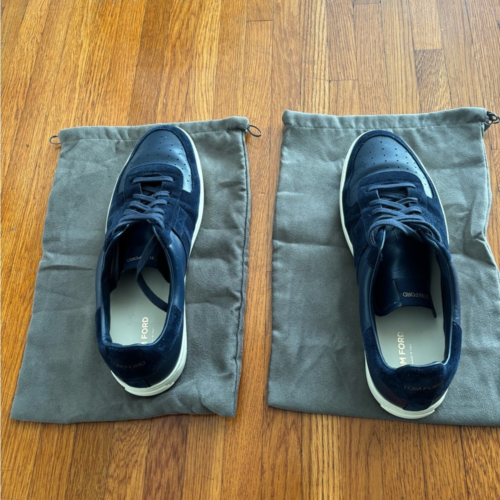 Tom Ford Men's Dark Blue Sneakers - Picture 2 of 13